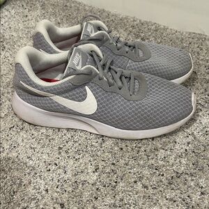 Nike Gray Mesh Sneakers with White Accents